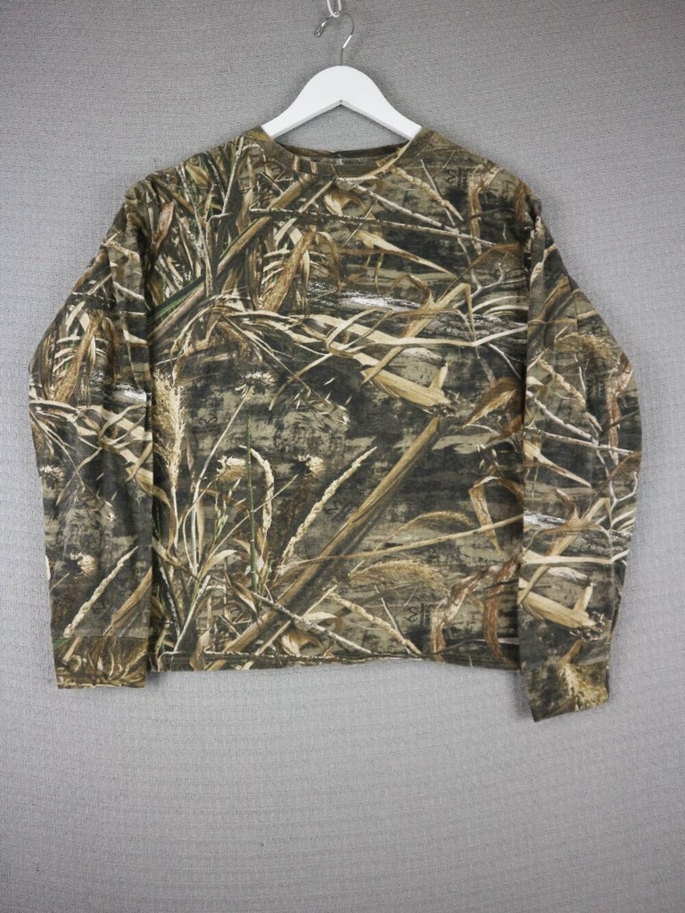Men's Long Sleeve Camo Tee - Realtree-Style Brown/Green